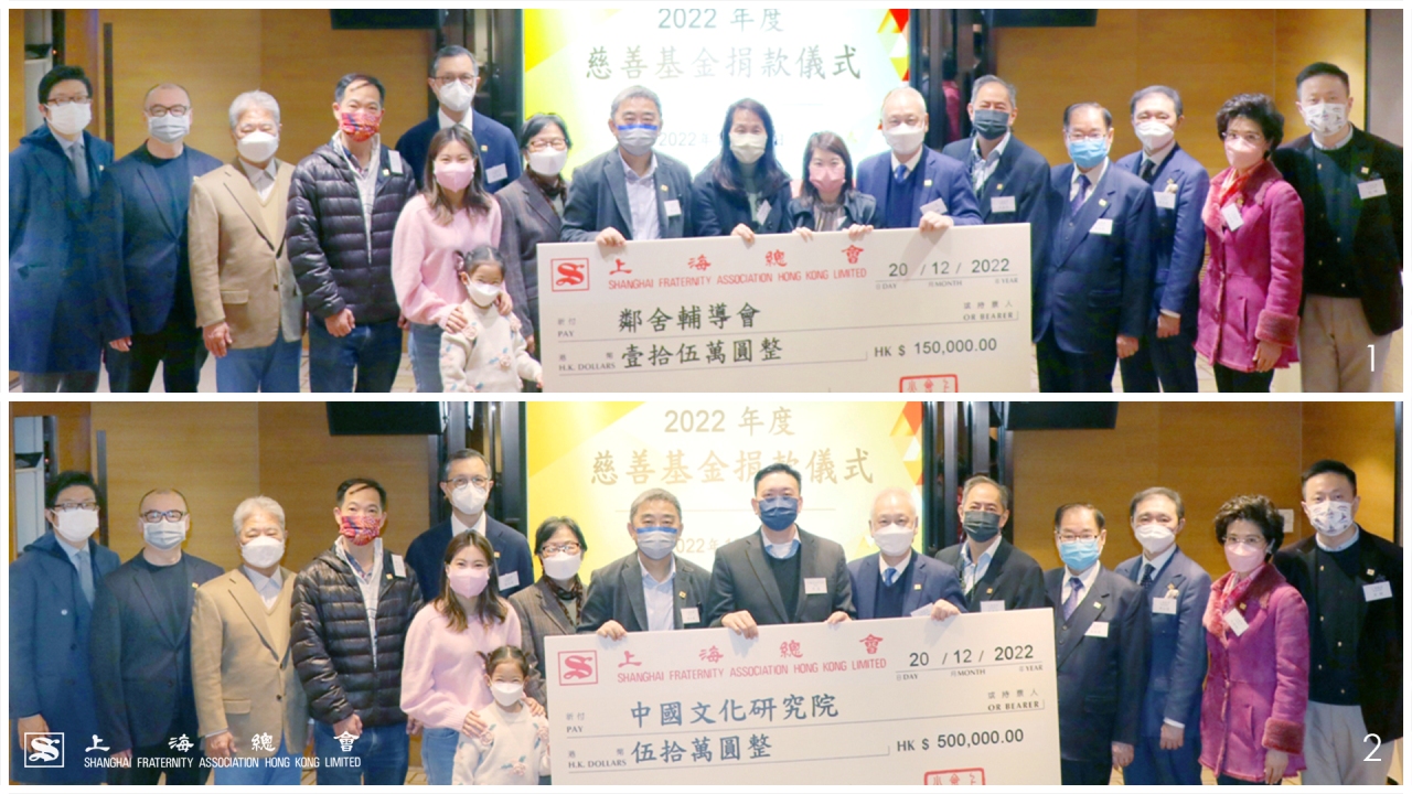 (1)捐贈鄰舍輔導會港幣$150,000。 (2)捐贈中國文化研究院港幣$500,000。
